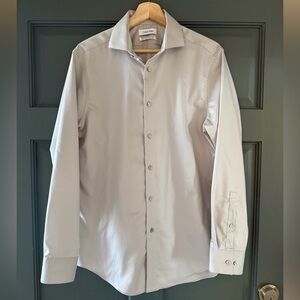 Calvin Klein Men's Light Gray Dress Shirt